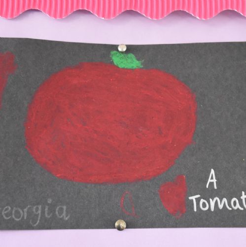 Drawing Vegetables using Oil Pastels