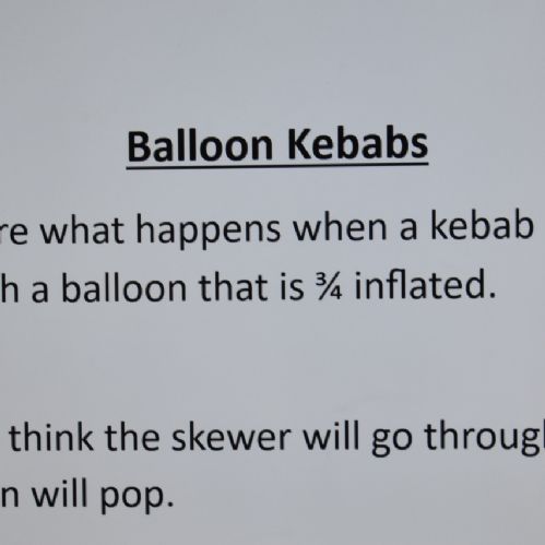 P7 Chefs Make Balloon Kebabs