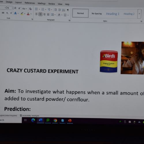 Crazy Custard Experiment