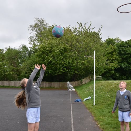 Netball & Football Practice at Lunchtime