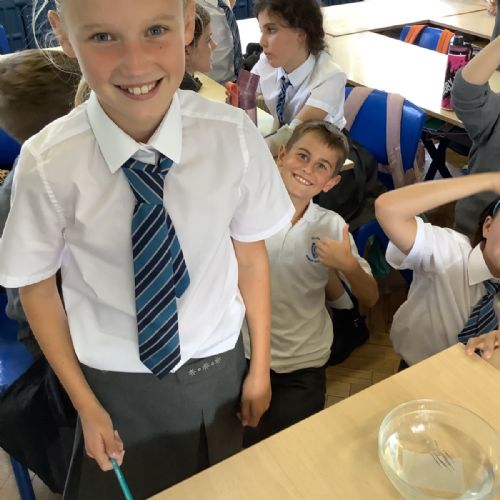 P7 Scientists Make a Paper Clip Float